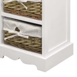 Ridgevalley Kommode Russy - Weiß / Hellbraun - 33 x 59 cm -Schlafzimmer Verkaufe DE 1000206275 200218 13102600054 DETAILS P000000001000206275