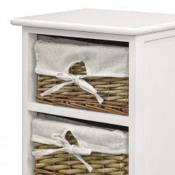 Ridgevalley Kommode Russy - Weiß / Hellbraun - 33 x 59 cm -Schlafzimmer Verkaufe DE 1000206275 200218 13102600055 DETAILS P000000001000206275