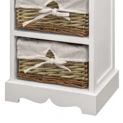 Ridgevalley Kommode Russy - Weiß / Hellbraun - 33 x 76 cm -Schlafzimmer Verkaufe DE 1000206277 200218 13102600063 DETAILS P000000001000206277