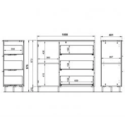 Germania Kommode California I - Kaschmir -Schlafzimmer Verkaufe DE 1000206708 200305 17323500226 SKETCH DETAILS P000000001000206708 sketch