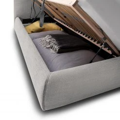 Meise.möbel Polsterbett Atesio III - inkl. Kopfteil in Kissenoptik, Bettkasten und Matratze - Lichtgrau - Doppelmatratze H2/H3 -Schlafzimmer Verkaufe DE 1000206868 201030 11445700044 DETAILS P000000001000206868