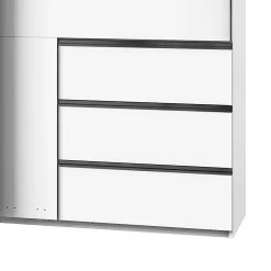 Fresh to go Schwebetürenschrank Level 36 C - Weiß / Hochglanz Schwarz - Höhe: 236 cm - Breite: 350 cm - Mehr als 5 Schubladen -Schlafzimmer Verkaufe DE 1000207960 200611 14265300397 DETAILS P000000001000207960