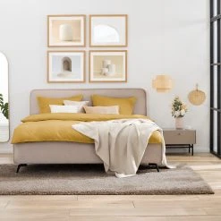 Mørteens Polsterbett Karelia II - Samt Ravi: Beige - 180 x 200cm - Ohne Stauraum -Schlafzimmer Verkaufe DE 1000208254 210608 05572700009 MOOD DETAILS P000000001000208254 mood