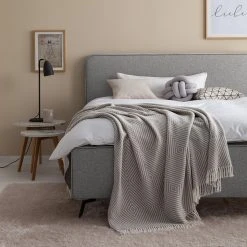 Mørteens Polsterbett Karelia I - Strukturstoff Mali: Grau - 180 x 200cm - Ohne Stauraum -Schlafzimmer Verkaufe DE 1000208265 200710 17173100120 MOOD DETAILS P000000001000208265 mood