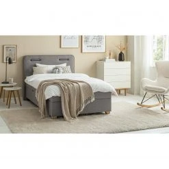 Ars Natura Boxspringbett Woodmore - inkl. Beleuchtung - Grau / Taupe - 120 x 200cm -Schlafzimmer Verkaufe DE 1000208285 200619 10581300002 MOOD DETAILS P000000001000208285 mood