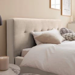 Ars Natura Polsterbett Woodlake II - Samt Ravi: Beige - 140 x 200cm - Ohne Stauraum -Schlafzimmer Verkaufe DE 1000208322 200619 18264600061 DETAILS P000000001000208322