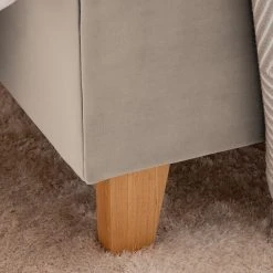 Ars Natura Polsterbett Woodlake II - Samt Ravi: Beige - 140 x 200cm - Ohne Stauraum -Schlafzimmer Verkaufe DE 1000208322 200619 18265100064 DETAILS P000000001000208322