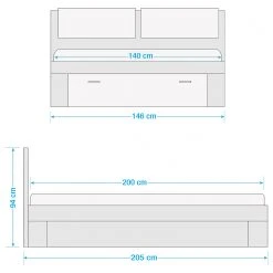 Mooved Bettgestell Scotter - 140 x 200cm -Schlafzimmer Verkaufe DE 1000211317 210728 11342900011 SKETCH DETAILS P000000001000211317 sketch
