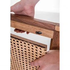 Naturoo Kommode Nyack III - Mango massiv / Wiener Geflecht - Mango / Gold -Schlafzimmer Verkaufe DE 1000211441 210217 11362800002 DETAILS P000000001000211441