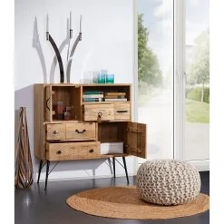 Red Living Kommode Latta - Mango massiv / Metall - Mango / Schwarz -Schlafzimmer Verkaufe DE 1000211450 220316 022 MOOD DETAILS P000000001000211450 mood