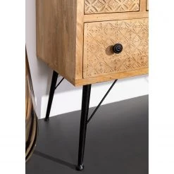 Red Living Kommode Latta - Mango massiv / Metall - Mango / Schwarz -Schlafzimmer Verkaufe DE 1000211450 220316 032 DETAILS P000000001000211450