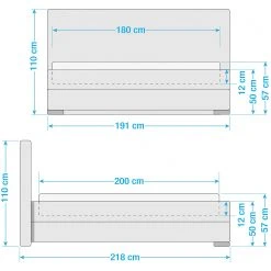 Meise.möbel Polsterbett Chicago - Anthrazit -Schlafzimmer Verkaufe DE 1000213910 200514 14300300026 SKETCH DETAILS P000000001000213910 sketch