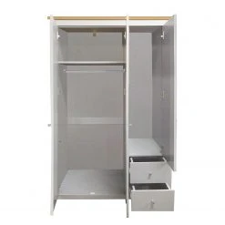 Ars Natura Drehtürenschrank Woodmont - Hellgrau / Eiche -Schlafzimmer Verkaufe DE 1000214856 200604 14143100004 DETAILS P000000001000214856