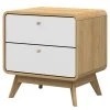 Ars Natura Nachttisch Woodmoor - Eiche / Weiß