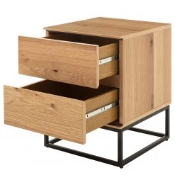 Loftscape Nachtkommode Bloomville - Eiche / Schwarz - Höhe: 50 cm -Schlafzimmer Verkaufe DE 1000214938 200908 07424200004 DETAILS P000000001000214938