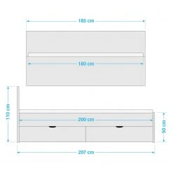Rauch Orange Bettgestell Fargo - 180 x 200cm -Schlafzimmer Verkaufe DE 1000215071 200610 17140900072 SKETCH DETAILS P000000001000215071 sketch
