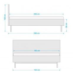 Studio Copenhagen Bettgestell Xavi - Echtholzfurnier - Eiche / Eiche Schwarz -Schlafzimmer Verkaufe DE 1000218039 210915 14011600020 SKETCH DETAILS P000000001000218039 sketch