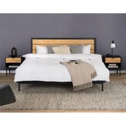 Studio Copenhagen Bettgestell Xavi - Echtholzfurnier - Eiche / Eiche Schwarz -Schlafzimmer Verkaufe DE 1000218039 220107 12571000174 MOOD DETAILS P000000001000218039 mood