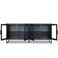 Ars manufacti Sideboard Kayys - Glas / Metall - Schwarz -Schlafzimmer Verkaufe DE 1000219025 210121 07301900025 DETAILS P000000001000219025