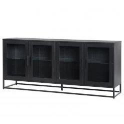 Ars manufacti Sideboard Kayys - Glas / Metall - Schwarz