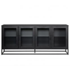 Ars manufacti Sideboard Kayys - Glas / Metall - Schwarz -Schlafzimmer Verkaufe DE 1000219025 210330 15112800027 DETAILS P000000001000219025