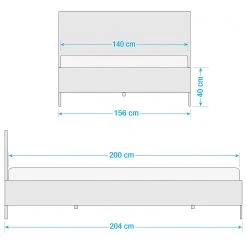Jack & Alice Massivholzbett Loga - Akazie massiv / Eisen - Akazie Grau / Schwarz - 140 x 200cm -Schlafzimmer Verkaufe DE 1000219287 210727 08172100012 SKETCH DETAILS P000000001000219287 sketch