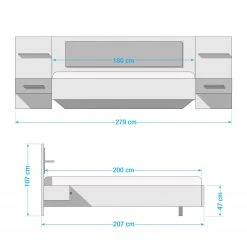 Rauch Orange Bett Boston-Extra - Grau -Schlafzimmer Verkaufe DE 1000220786 200814 10223800056 SKETCH DETAILS P000000001000220786 sketch