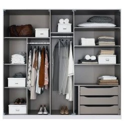 Rauch Orange Drehtürenschrank Bellezza - Alpinweiß / Grau - Breite: 226 cm -Schlafzimmer Verkaufe DE 1000221742 200824 14481300297 DETAILS P000000001000221742