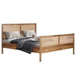 Ars manufacti Rattanbett Vinar - Braun - 180 x 200cm