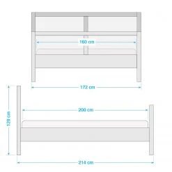 Ars manufacti Rattanbett Vinar - Weiß - 160 x 200cm -Schlafzimmer Verkaufe DE 1000222875 201106 10271900007 SKETCH DETAILS P000000001000222875 sketch