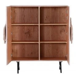 Red Living Kommode Loveland - Echtholzfurnier / Metall - Eiche Hell / Schwarz -Schlafzimmer Verkaufe DE 1000223493 200826 12360500071 DETAILS P000000001000223493