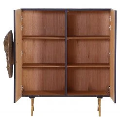 Red Living Kommode Worland I - Echtholzfurnier / Metall - Eiche Schwarz / Gold -Schlafzimmer Verkaufe DE 1000223494 200826 12361000080 DETAILS P000000001000223494