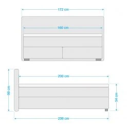 Cotta Boxspringbett Eminence - Anthrazit - 160 x 200cm -Schlafzimmer Verkaufe DE 1000224065 200909 15455400015 SKETCH DETAILS P000000001000224065 sketch