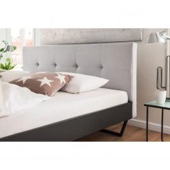 Meise.möbel Einzelbett Boston II - Anthrazit / Hellgrau - Breite: 186 cm - Kufen -Schlafzimmer Verkaufe DE 1000224812 200918 13321400555 MOOD DETAILS P000000001000224812 mood
