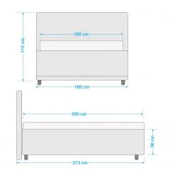 Loftscape Polsterbett Yorktown - Hellgrau - 160 x 200cm -Schlafzimmer Verkaufe DE 1000230521 210713 08432800262 SKETCH DETAILS P000000001000230521 sketch