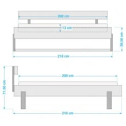 Loftscape Massivholzbett Saint Bees - 200 x 200cm -Schlafzimmer Verkaufe DE 1000230547 210111 16224800026 SKETCH DETAILS P000000001000230547 sketch