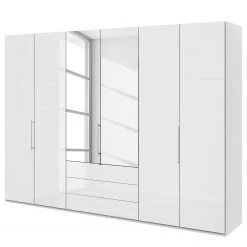 Wiemann Falttürenschrank Loft III - Alpinweiß / Glas Weiß - Höhe: 216 cm - 2
