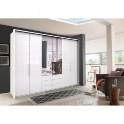 Wiemann Falttürenschrank Loft III - Alpinweiß / Glas Weiß - Höhe: 216 cm - 2 -Schlafzimmer Verkaufe DE 1000233833 210120 09470301806 MOOD DETAILS P000000001000233833 mood