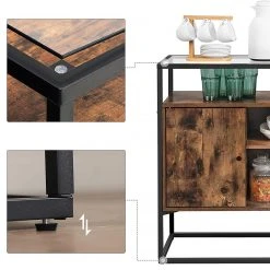 Red Living Kommode Cottage Hill III - Glas / Metall - Braun / Schwarz -Schlafzimmer Verkaufe DE 1000235678 201210 06195200088 DETAILS P000000001000235678