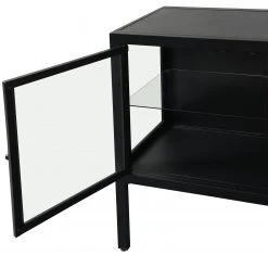 Loftscape Kommode Aregno - Glas / Metall - Schwarz -Schlafzimmer Verkaufe DE 1000241511 210113 13514700093 DETAILS P000000001000241511