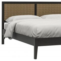 Studio Copenhagen Bett Canee - Wiener Geflecht / Echtholzfurnier - Natur / Eiche Schwarz -Schlafzimmer Verkaufe DE 1000242174 210831 13020000048 DETAILS P000000001000242174