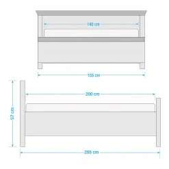 Maison Belfort Bettgestell Bermonville - 140 x 200cm -Schlafzimmer Verkaufe DE 1000243834 210727 08172100013 SKETCH DETAILS P000000001000243834 sketch