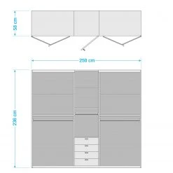 Wiemann Falttürenschrank Loft VI - Havanna - Höhe: 236 cm -Schlafzimmer Verkaufe DE 1000248243 210630 08504600049 SKETCH DETAILS P000000001000248243 sketch