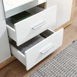 Loftscape Drehtürenschrank Morillon - Eiche Artisan Dekor / Weiß -Schlafzimmer Verkaufe DE 1000249923 210305 15051100052 DETAILS P000000001000249923