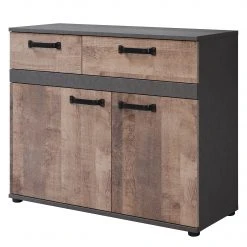 Trendteam Kommode Stripe I - Altholz Dekor / Grau