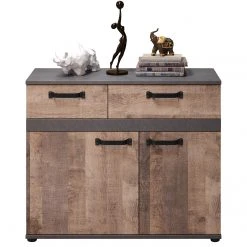 Trendteam Kommode Stripe I - Altholz Dekor / Grau -Schlafzimmer Verkaufe DE 1000256960 210409 12322400037 DETAILS P000000001000256960