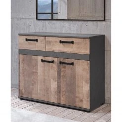 Trendteam Kommode Stripe I - Altholz Dekor / Grau -Schlafzimmer Verkaufe DE 1000256960 210831 16215000036 MOOD DETAILS P000000001000256960 mood