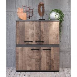 Trendteam Kommode Stripe II - Altholz Dekor / Grau -Schlafzimmer Verkaufe DE 1000256963 210831 16215000034 MOOD DETAILS P000000001000256963 mood