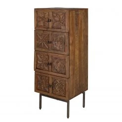 Wolf-Möbel Kommode Carving - Akazie massiv