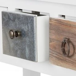 Ridgevalley Konsolentisch Itzehoe - Paulownia massiv - Weiß / Braun -Schlafzimmer Verkaufe DE 1000257196 210413 14364800055 DETAILS P000000001000257196